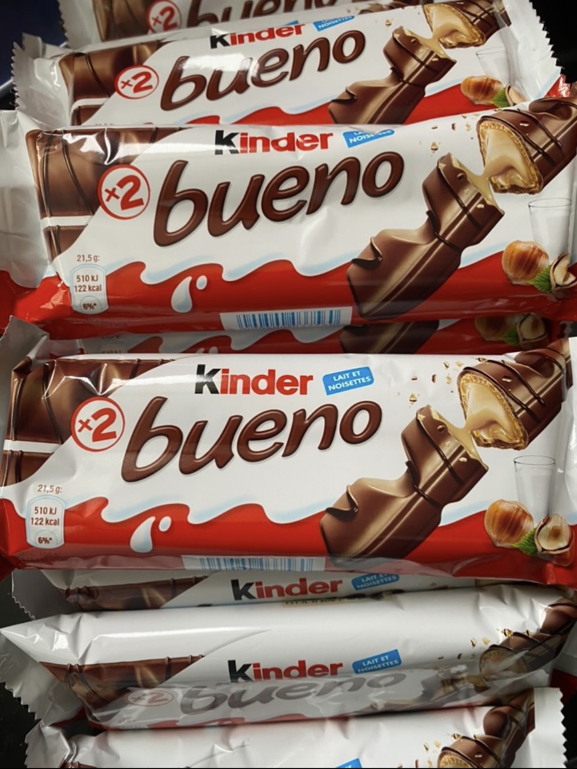 Vente de produits Kinder Bueno en France